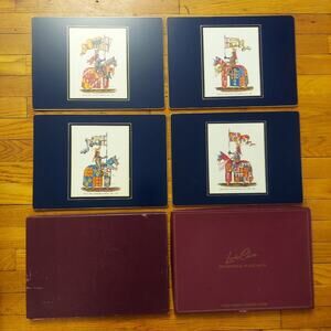 Lady Clare London Heraldic Medieval Knights Placemats Set of 4 Place Mats 10x14
